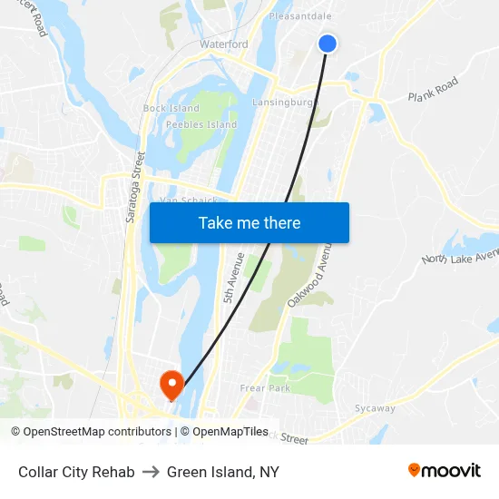 Collar City Rehab to Green Island, NY map