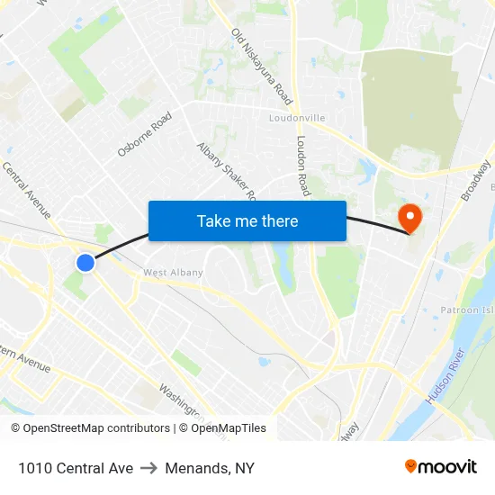 1010 Central Ave to Menands, NY map