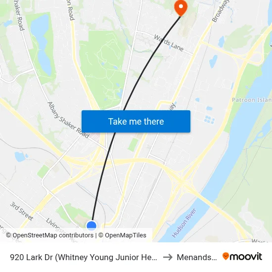 920 Lark Dr (Whitney Young Junior Health Cntr) to Menands, NY map