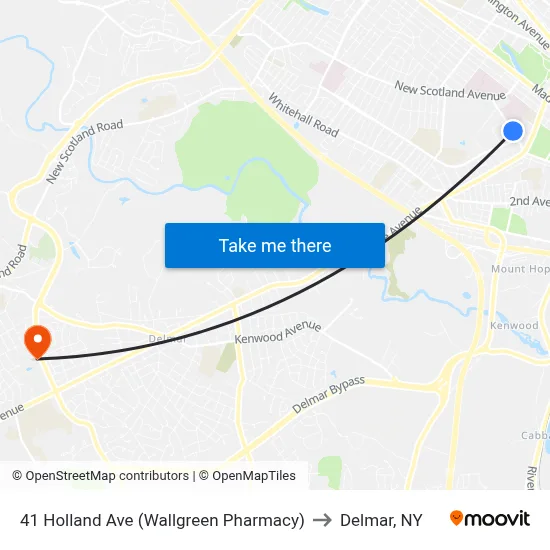 41 Holland Ave (Wallgreen Pharmacy) to Delmar, NY map