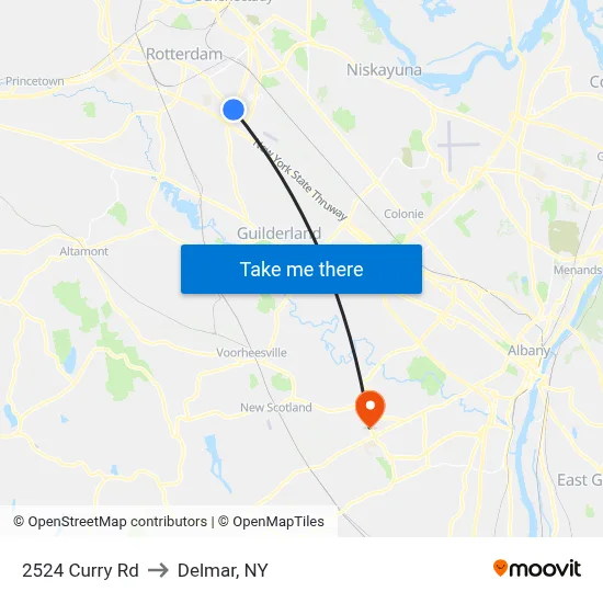 2524 Curry Rd to Delmar, NY map