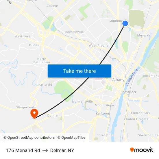 176 Menand Rd to Delmar, NY map