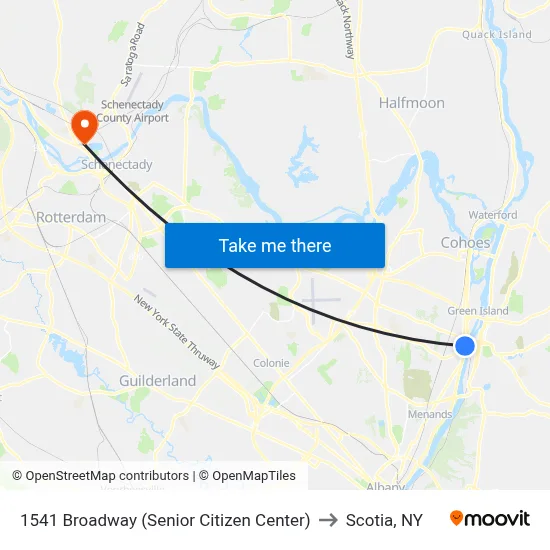 1541 Broadway (Senior Citizen Center) to Scotia, NY map