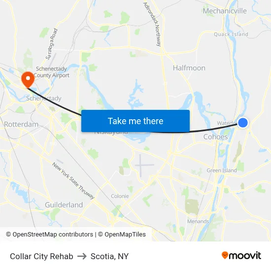 Collar City Rehab to Scotia, NY map
