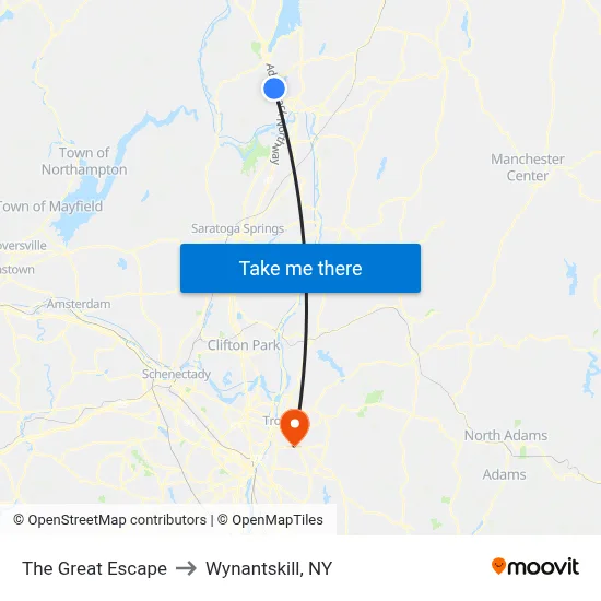 The Great Escape to Wynantskill, NY map