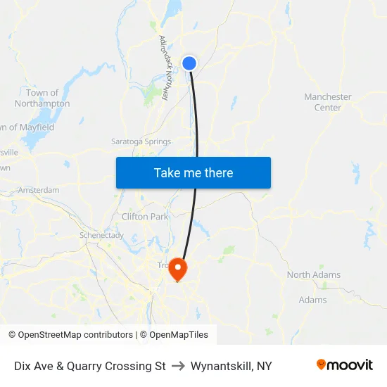 Dix Ave & Quarry Crossing St to Wynantskill, NY map