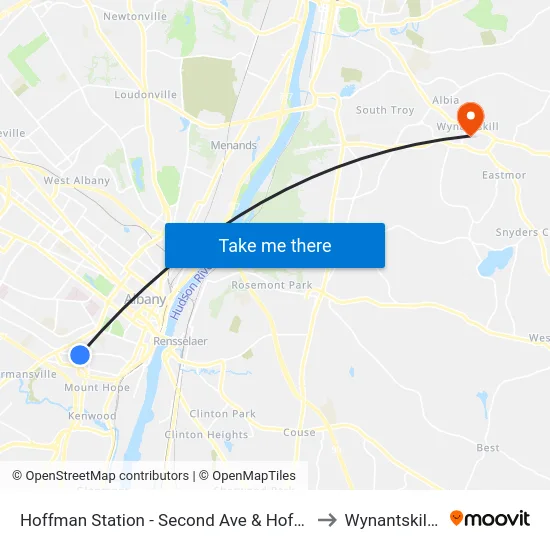 Hoffman Station - Second Ave & Hoffman Ave to Wynantskill, NY map