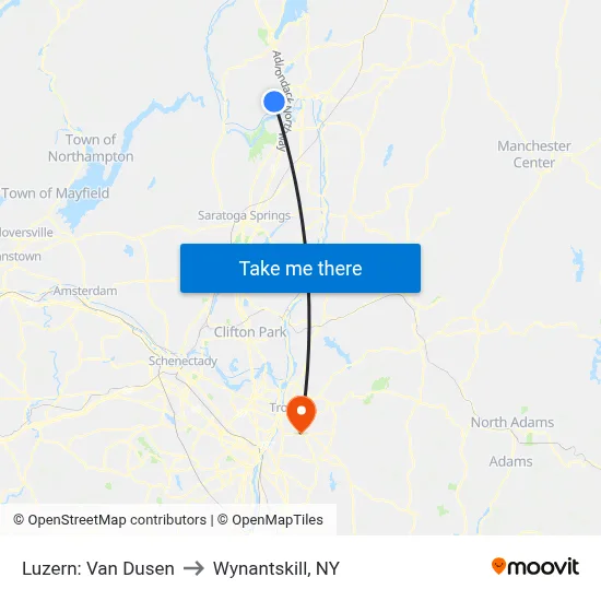 Luzern: Van Dusen to Wynantskill, NY map