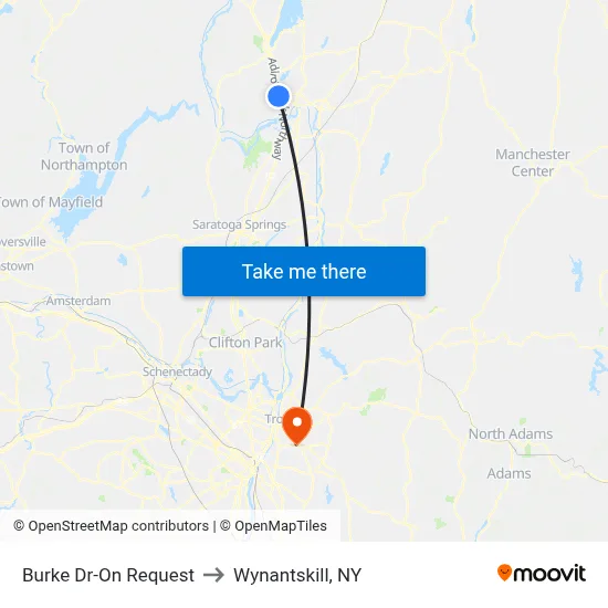 Burke Dr-On Request to Wynantskill, NY map
