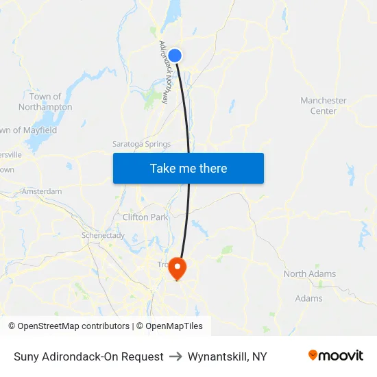 Suny Adirondack-On Request to Wynantskill, NY map