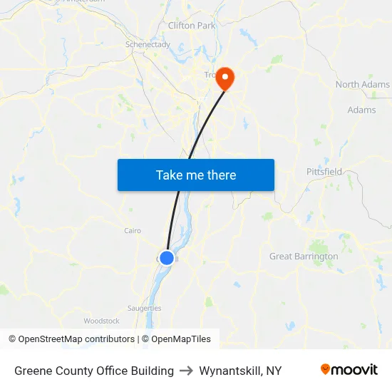 Greene County Office Building to Wynantskill, NY map