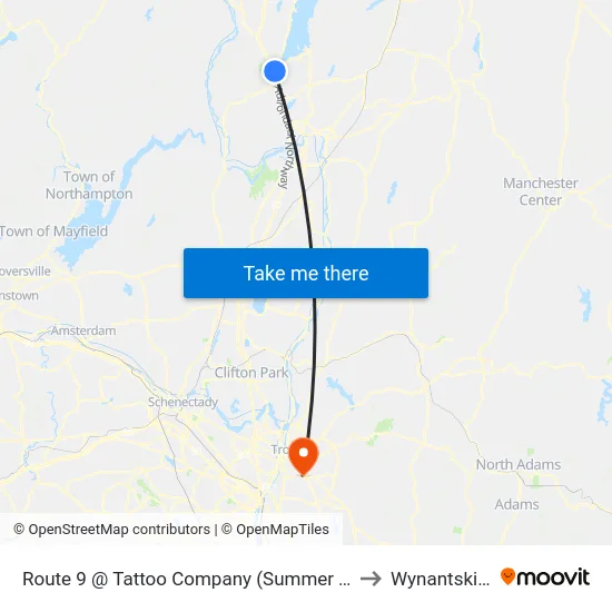 Route 9 @ Tattoo Company (Summer Trolley Only) to Wynantskill, NY map