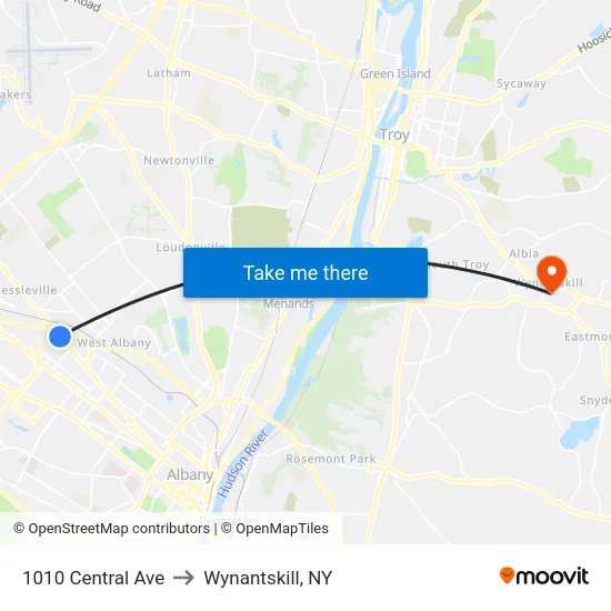 1010 Central Ave to Wynantskill, NY map