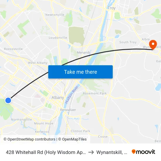 428 Whitehall Rd  (Holy Wisdom Apts) to Wynantskill, NY map