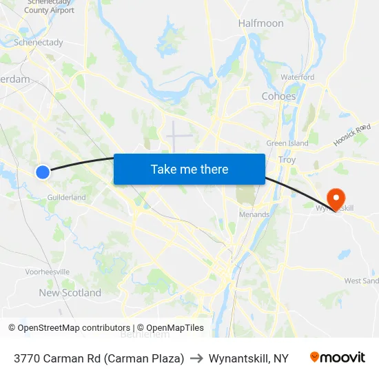 3770 Carman Rd (Carman Plaza) to Wynantskill, NY map