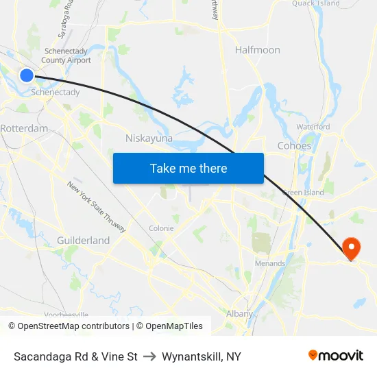 Sacandaga Rd & Vine St to Wynantskill, NY map