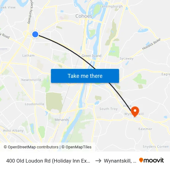 400 Old Loudon Rd (Holiday Inn Express) to Wynantskill, NY map