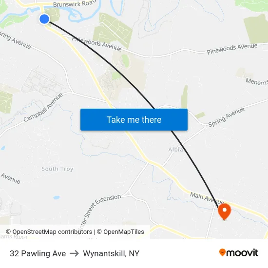 32 Pawling Ave to Wynantskill, NY map
