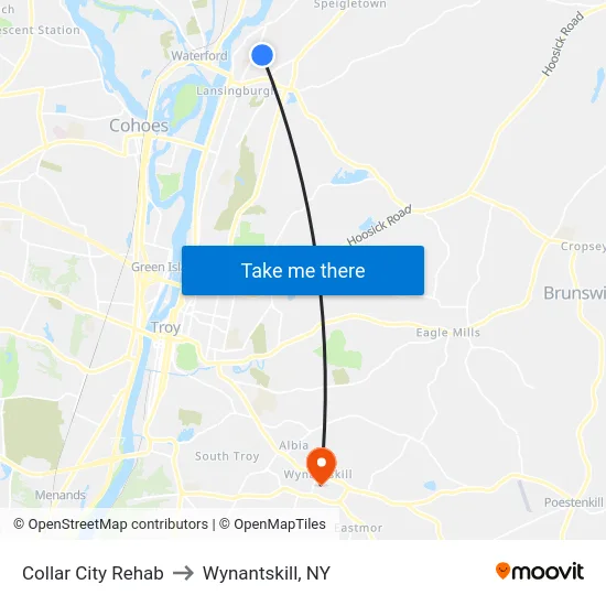 Collar City Rehab to Wynantskill, NY map