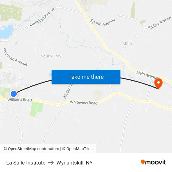 La Salle Institute to Wynantskill, NY map