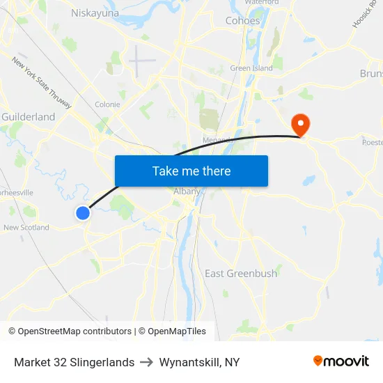 Market 32 Slingerlands to Wynantskill, NY map