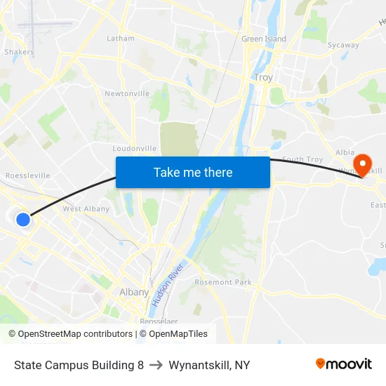 State Campus Building 8 to Wynantskill, NY map