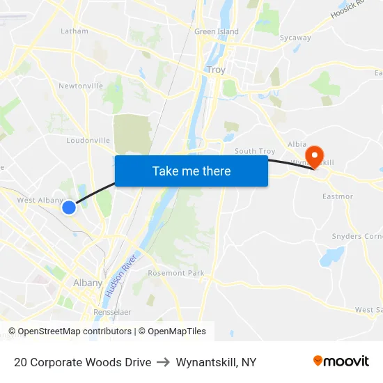 20 Corporate Woods Drive to Wynantskill, NY map