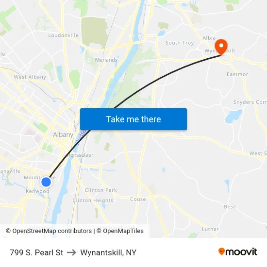 799 S. Pearl St to Wynantskill, NY map