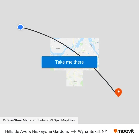 Hillside Ave & Niskayuna Gardens to Wynantskill, NY map