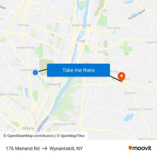176 Menand Rd to Wynantskill, NY map