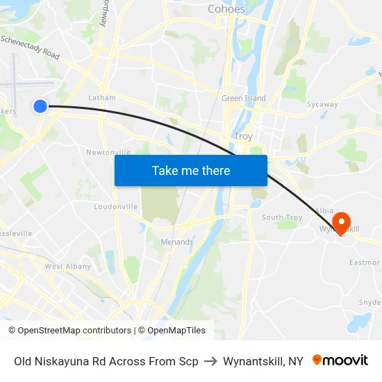 Old Niskayuna Rd Across From Scp to Wynantskill, NY map