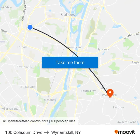 100 Coliseum Drive to Wynantskill, NY map