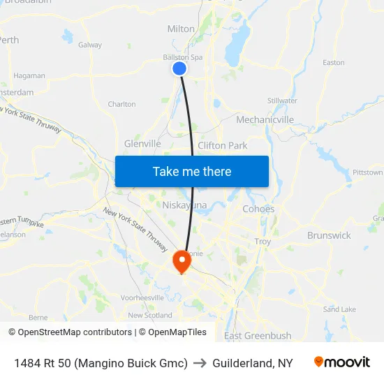 1484 Rt 50 (Mangino Buick Gmc) to Guilderland, NY map