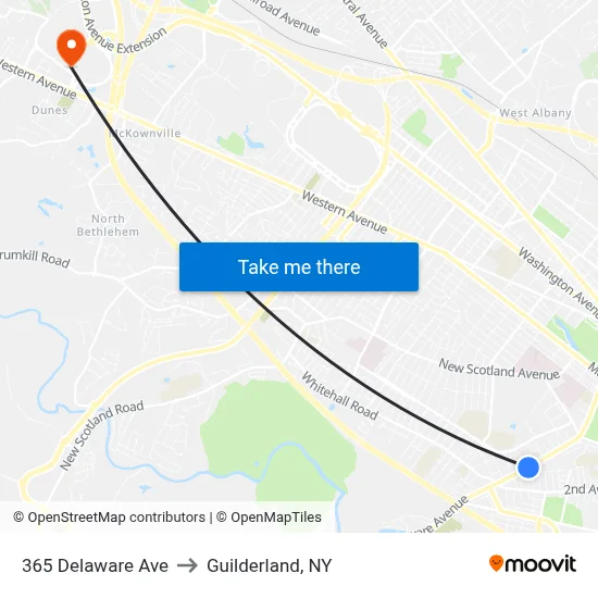 365 Delaware Ave to Guilderland, NY map