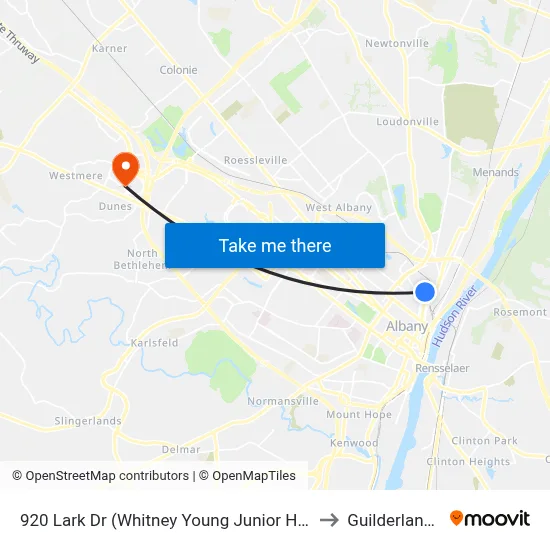 920 Lark Dr (Whitney Young Junior Health Cntr) to Guilderland, NY map