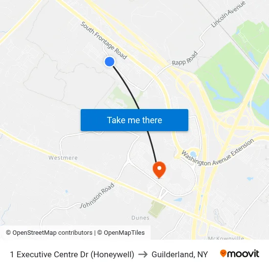 1 Executive Centre Dr (Honeywell) to Guilderland, NY map