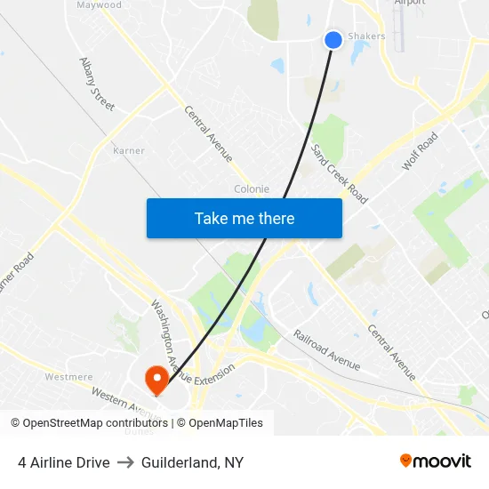 4 Airline Drive to Guilderland, NY map