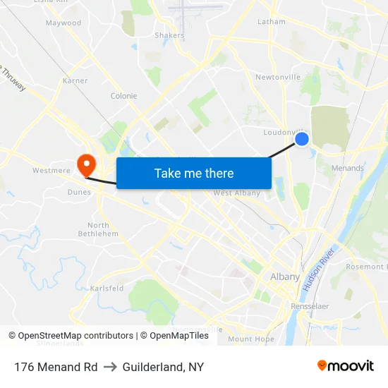 176 Menand Rd to Guilderland, NY map