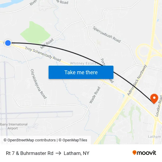 Rt 7 & Buhrmaster Rd to Latham, NY map