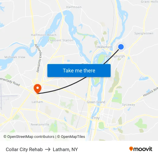 Collar City Rehab to Latham, NY map
