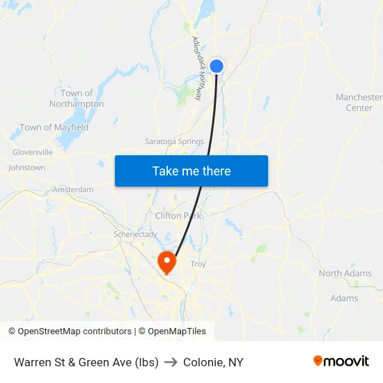 Warren St & Green Ave  (Ibs) to Colonie, NY map