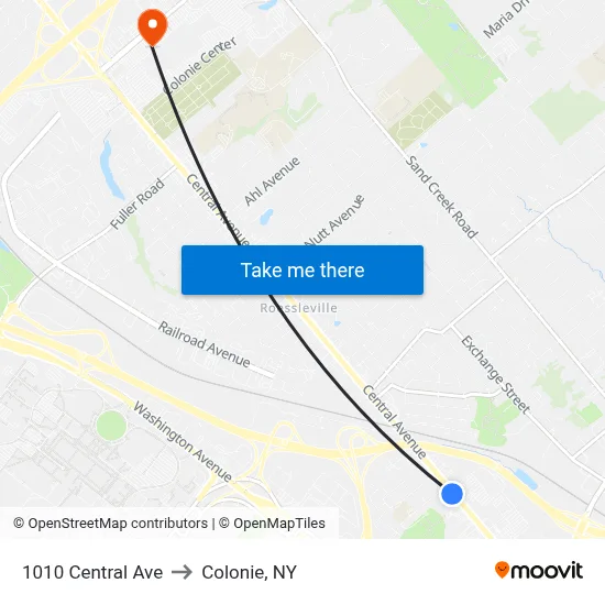 1010 Central Ave to Colonie, NY map