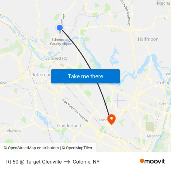 Rt 50 @ Target Glenville to Colonie, NY map