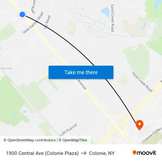 1900 Central Ave (Colonie Plaza) to Colonie, NY map