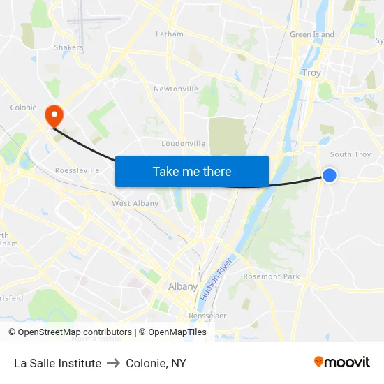 La Salle Institute to Colonie, NY map