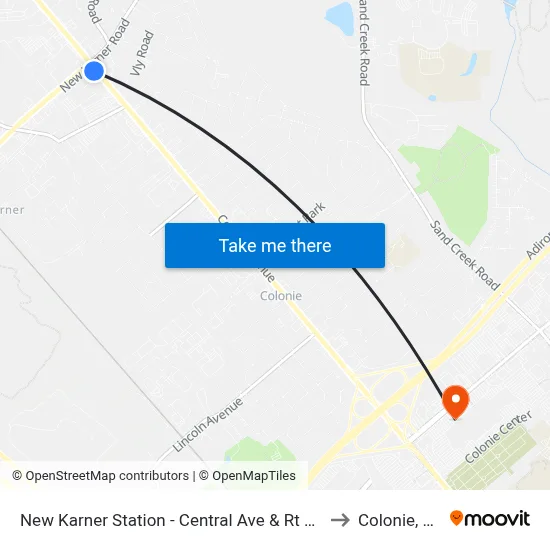 New Karner Station - Central Ave & Rt 155 to Colonie, NY map