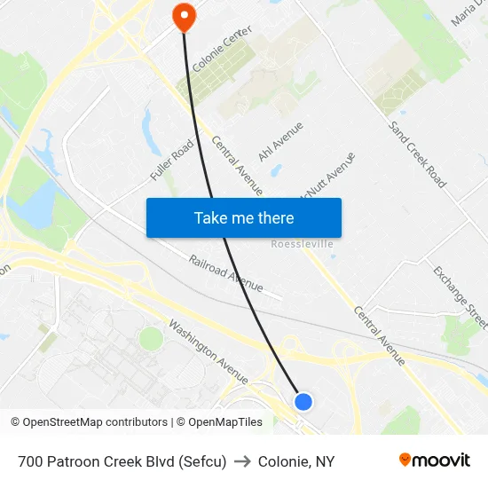 700 Patroon Creek Blvd (Sefcu) to Colonie, NY map