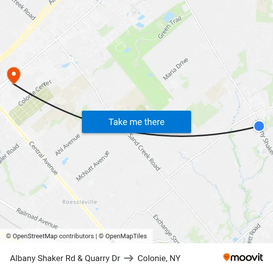 Albany Shaker Rd & Quarry Dr to Colonie, NY map