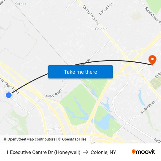 1 Executive Centre Dr (Honeywell) to Colonie, NY map