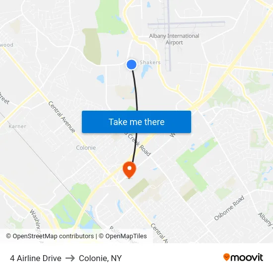 4 Airline Drive to Colonie, NY map